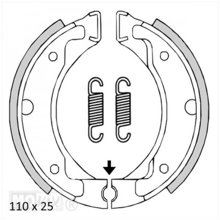 Remsegment Keeway/CPI/Yamaha BWS achter RMS 225120051