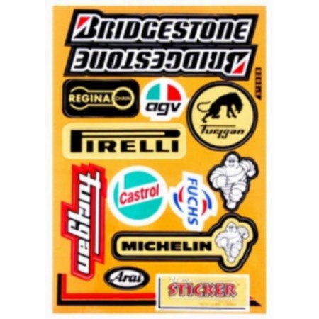 Stickerset sponsor agv/arai/bridgestone/castrol/pirelli/regina univ falko 982028